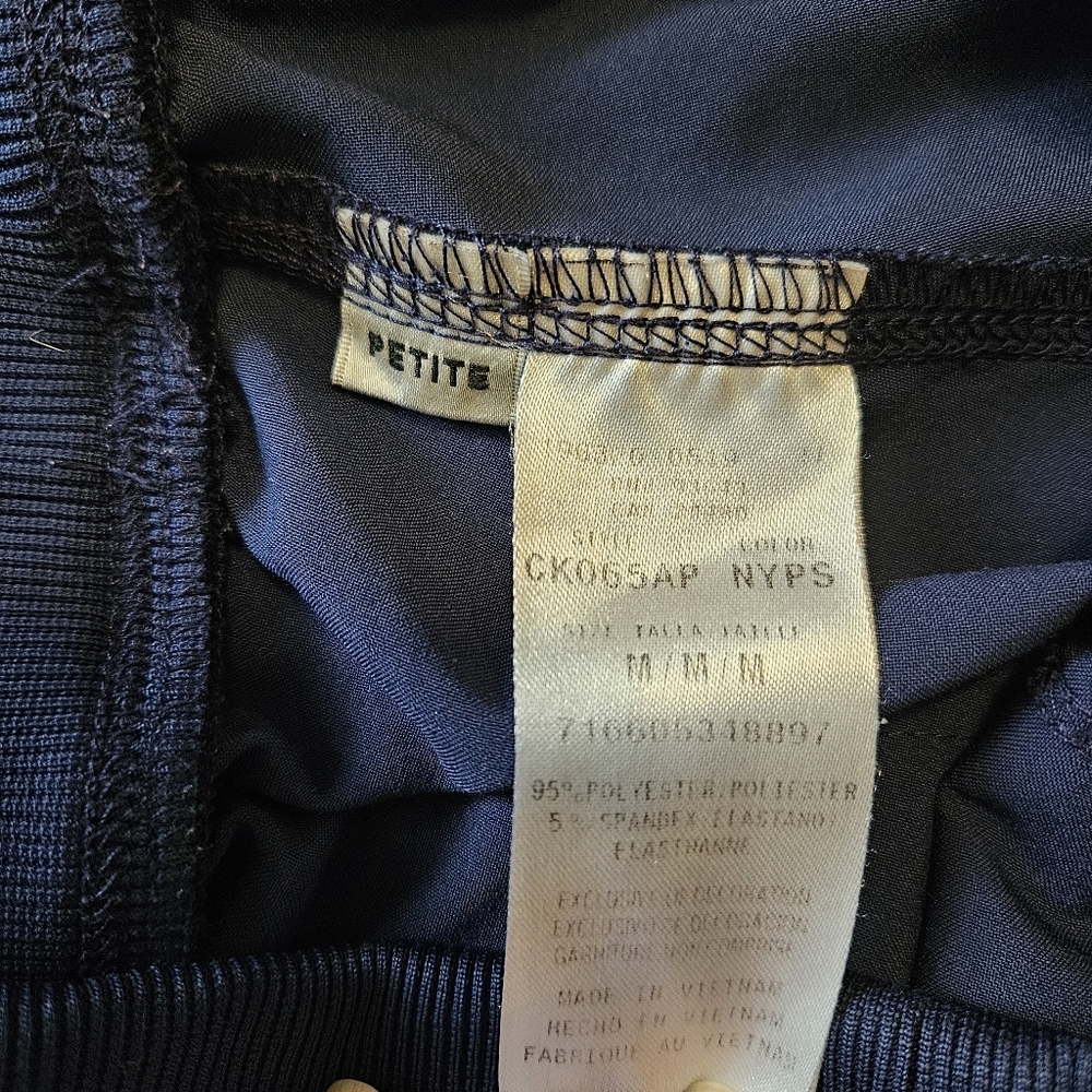 Cherokee Infinity Navy Blue Scrub Set Medium Top & Petite Medium Pants Nice Set - Picture 8 of 13